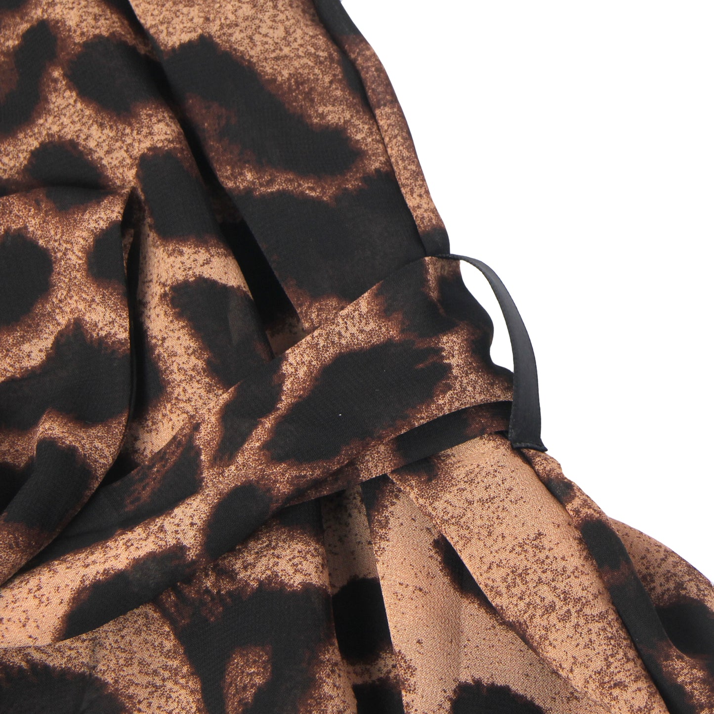 Women's Sexy Leopard Print Sheer Robe with Feather Trim – Long Mesh Lingerie Kimono Gown – Belted See Through Nightwear for Sleepwear, Boudoir, Bridal & Loungewear