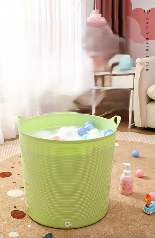 Curvear Children's Bath Tub Bath Tub, Large Children, Baby Baby Bath Tub Can Sit on The Hand Height Insulation Bath Bucket.