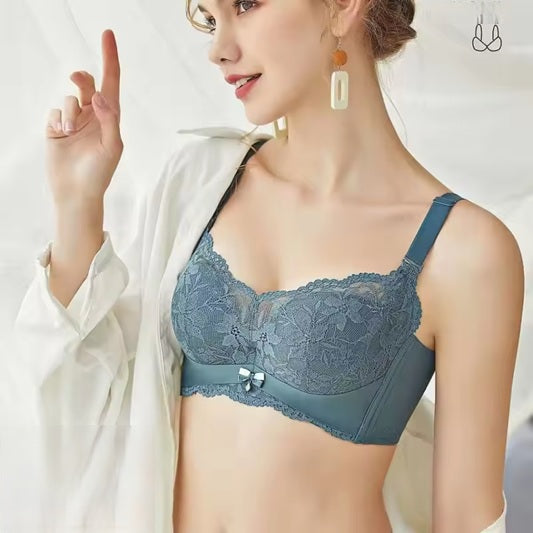 Curvear Sexy lace gather thickening bras for women, available in sizes 32/34/36/38A. Provides support, enhancing shape with a comfortable fit.