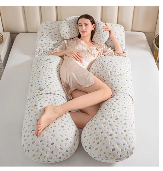 Pillow protection for pregnant women sleeping on the waist side, multi-functional U-shaped full-body pillow, washable pregnancy