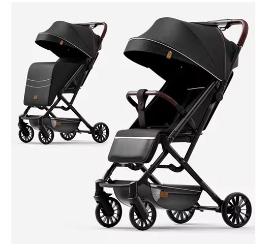 Curvear Street Smart Ace Auto Fold Stylish Newborn Baby Stroller| Aluminum Frame Pram with One Click Fold |Travel Friendly Cabin Trolley Stroller for 0-3 Years Kids|.