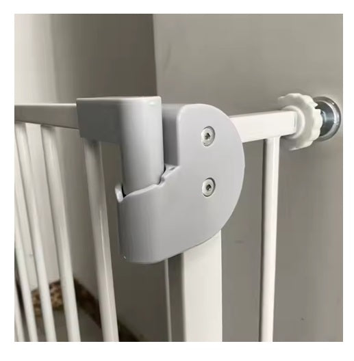 Curvear®️Baby Fence Playpen & Pet Safety Gate, Retractable Plastic Door for Indoor Use, Dog Room Barrier.