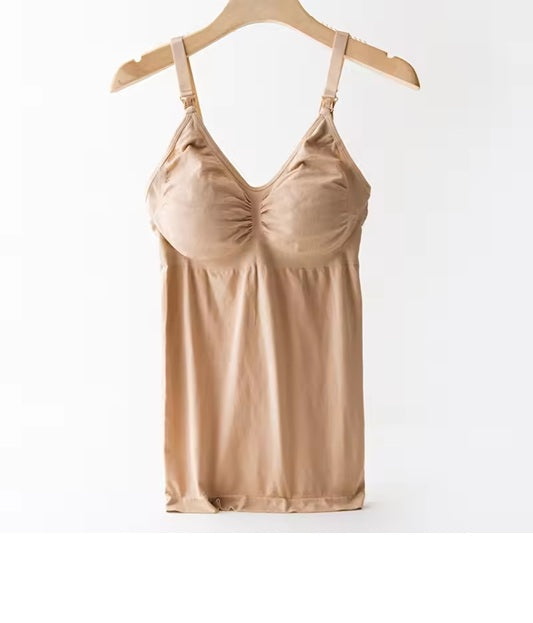 Curvear Nursing Bra Underwear Postpartum Tummy Tuck Body Shaping Suspender Feeding Vest Full Cup Breast Milk Underwear.