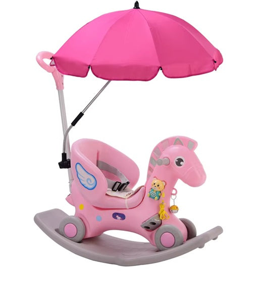 Curvear children's riding toys with early education function 3 In 1 Multi Function Plastic Indoor Jumping Horse Toy.