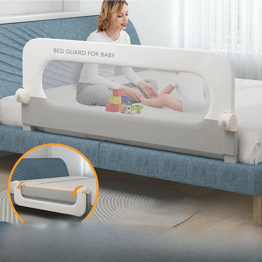 CURVEAR®️120CM Baby Safety Bed Rail, Child Safety Bedside Barrier, Adjustable Bed Fence for Toddler Protection and Safety.