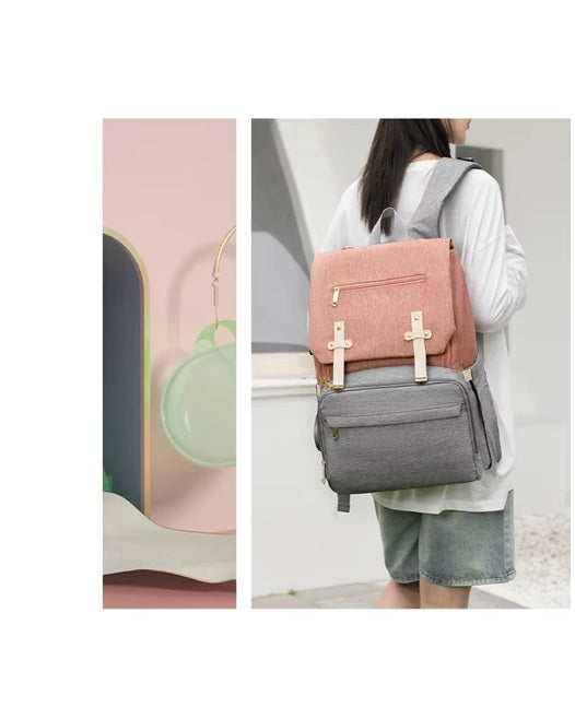 Curvear Diaper Bag Backpack, Maternity Nappy Changing Bags Multifunction Waterproof Travel Back Pack with Stroller Straps, Unisex and Stylish.