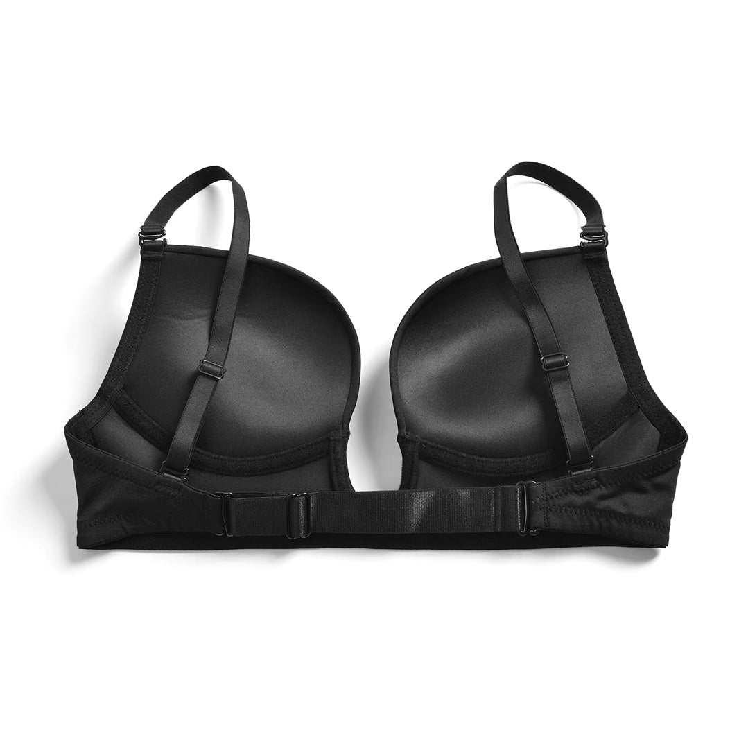 Curvear Triangle Cup Women Bra Padded Push Up Bras for Women Deep Plunge Underwear Backless Transparent Straps Brassiere.