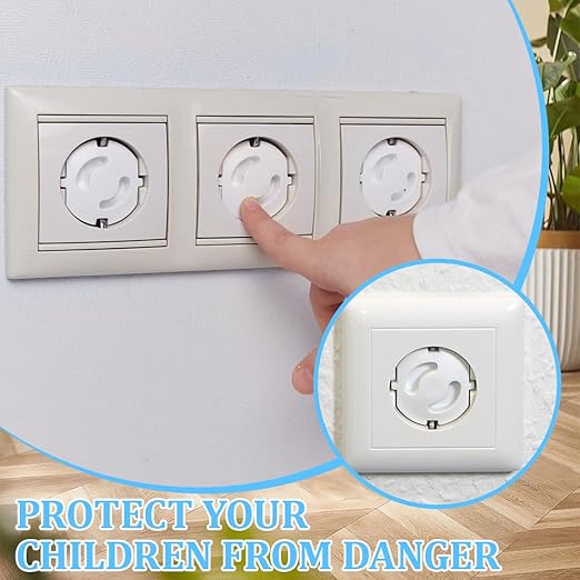 CURVEAR Socket Fuses Pack of 15, Child Safety Sockets, Protectors, Child Lock for Home Electrical Safety and Protection.