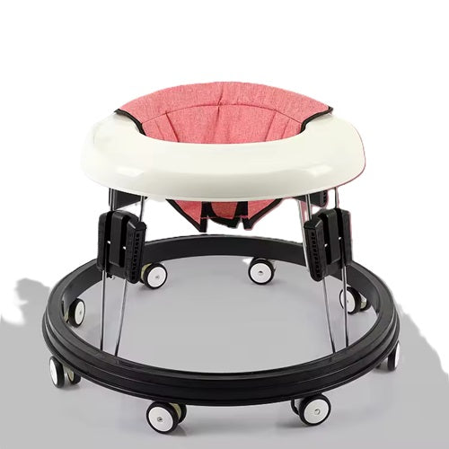 Curvear Baby rollover prevention O-shaped leg mute wheel multifunctional height-adjustable folding installation-free walker.