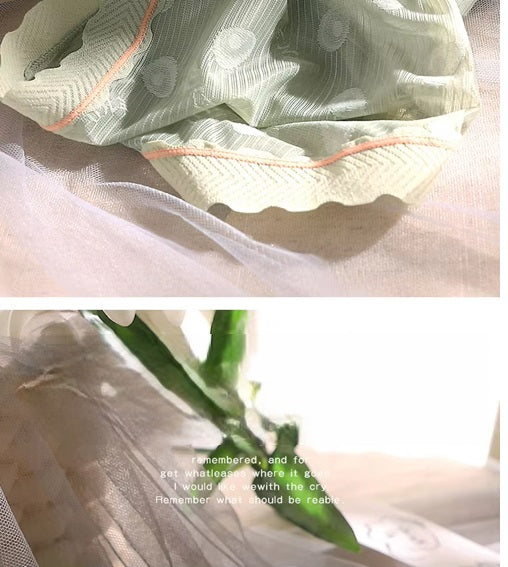 Curvear Sexy Lace Japanese Sweet Women Panties Mid Waist Avocado Color Sexy Lace Women Underwear Breathable Female Briefs. 2 set