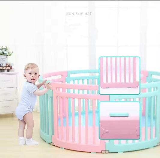 Kids round creative fence toddler games safety protective baby playpen for playing ball toy pool.