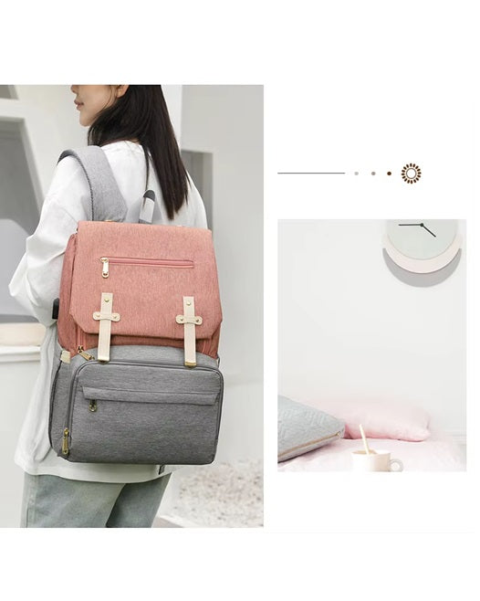 Curvear Diaper Bag Backpack, Maternity Nappy Changing Bags Multifunction Waterproof Travel Back Pack with Stroller Straps, Unisex and Stylish.