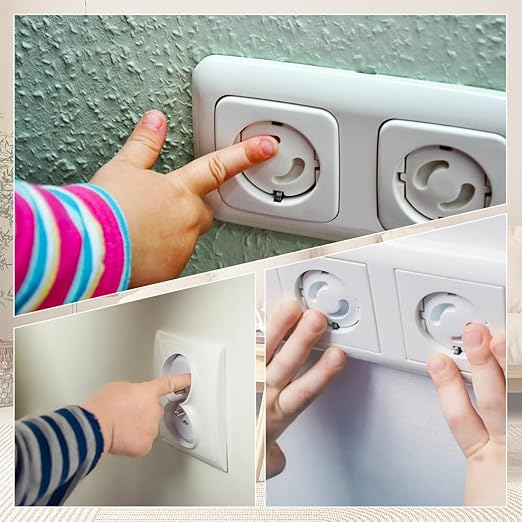 CURVEAR Socket Fuses Pack of 15, Child Safety Sockets, Protectors, Child Lock for Home Electrical Safety and Protection.