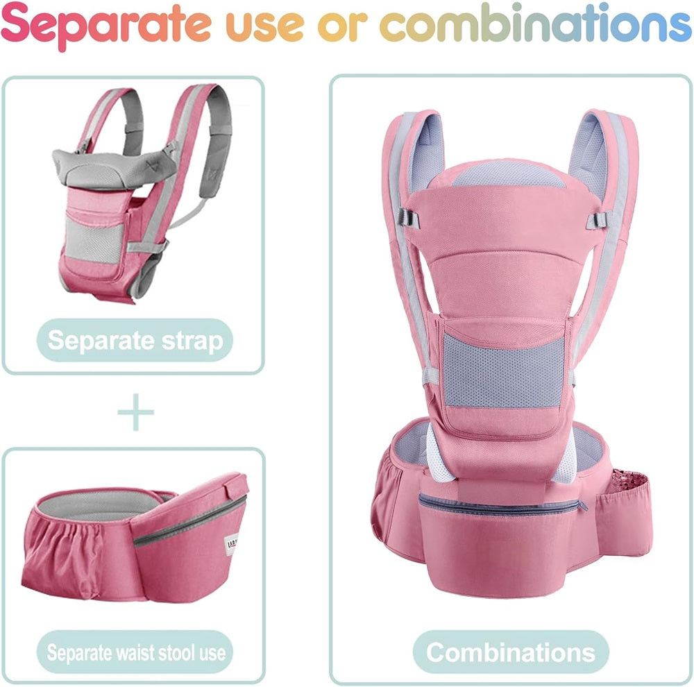 Curvear Baby Carrier Flip 4-in-1 Carrier - Ergonomic, Convertible, face-in and face-Out, Front and Back Carry for Newborns and Older Babies.