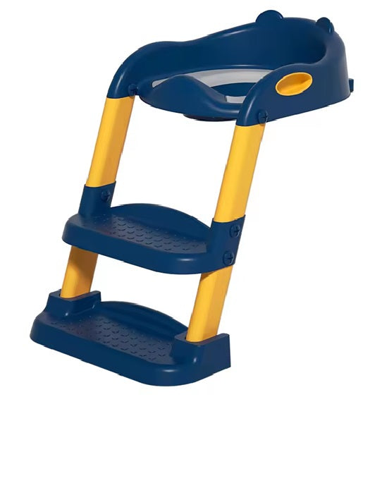 Curvear Potty Seat Urinal for Baby Kids Toilet Training with Adjustable Ladder, Folding Safety Step Stool Chair.