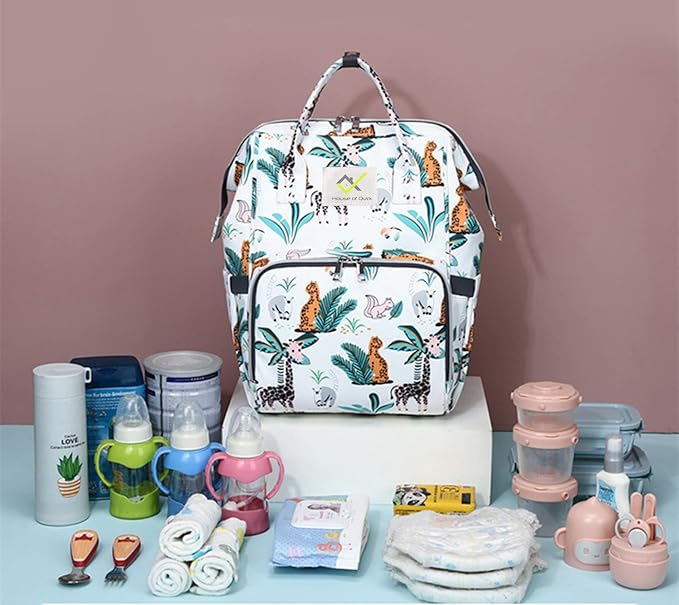 Curvear Multifunctional Waterproof Diaper Bag Backpack Nappy Changing Bag Mummy Bag with Changing Mat & Stroller Straps.