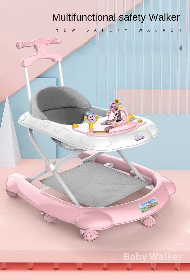 Baby Walker for Kids, Adjustable Height, Toys, Music, Activity Walker for Babies 6-18 Months, Round