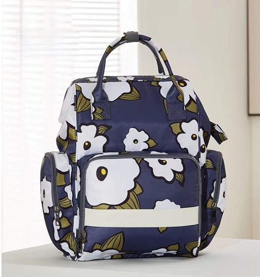 Curvear Multifunctional Waterproof Diaper Bag Backpack Nappy Changing Bag Mummy Bag with Changing Mat & Stroller Straps.