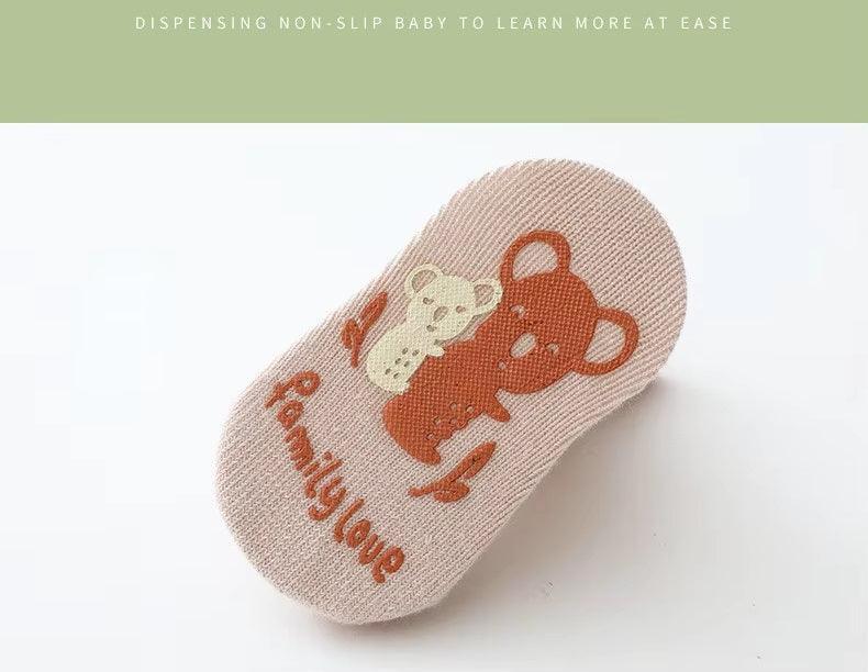 CURVEAR ®️2 Pairs of Non-Slip Baby Socks for 0-3 Years, Spring & Summer, Two-Color Design.