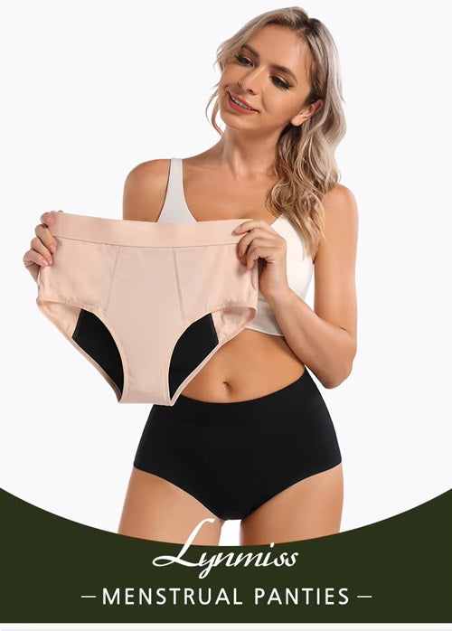 Women Colorful Organic Cotton Bamboo Culotte Menstrual Reusable Menstrual Underwear Leakproof Period Panties Heavy Flow.