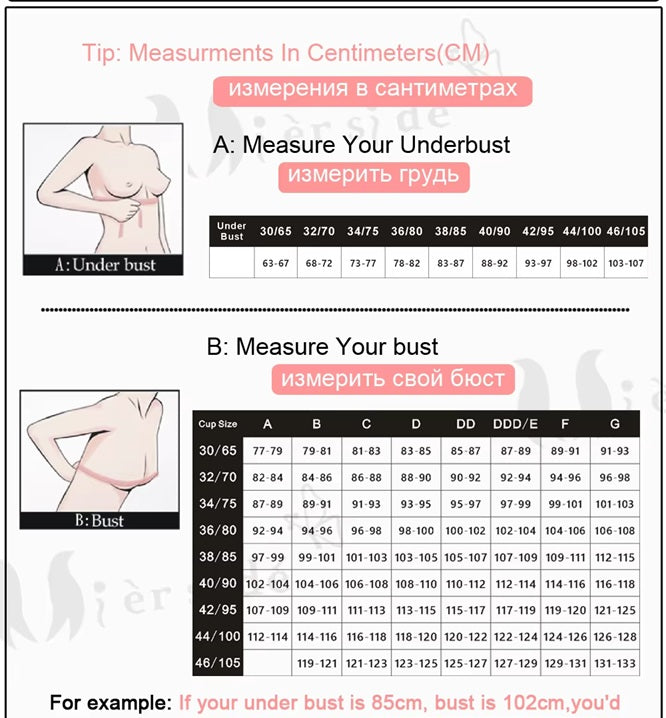 Curvear Elegant Black Lace Underwire Push-Up Bralette for Women, Sexy V-Shaped Lingerie, Plus Size 30-40 A/B/C/D/DD.