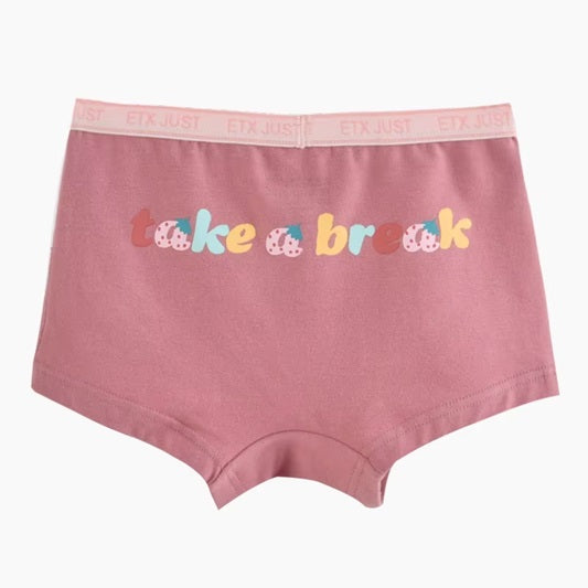 Curvear 5 Pcs Fashion Toddler Cartoon Underwear for Kids Girls Cotton Breathable Boxers Panties Teenage Lovely Apple Print Underpants. 5 pack