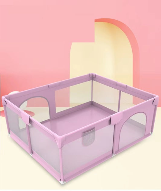 Curvear Baby Playpen, Large Play yard, Indoor & Outdoor Kids Activity Center with Anti-Slip Base, Sturdy Safety Play Yard with Breathable Mesh, Kid's Fence for Infants Toddlers .