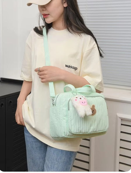 Curvear Little Mommy Bag New Korean Fashion Casual Mother and Baby Bag Cute Simple Mommy Shoulder Bag.
