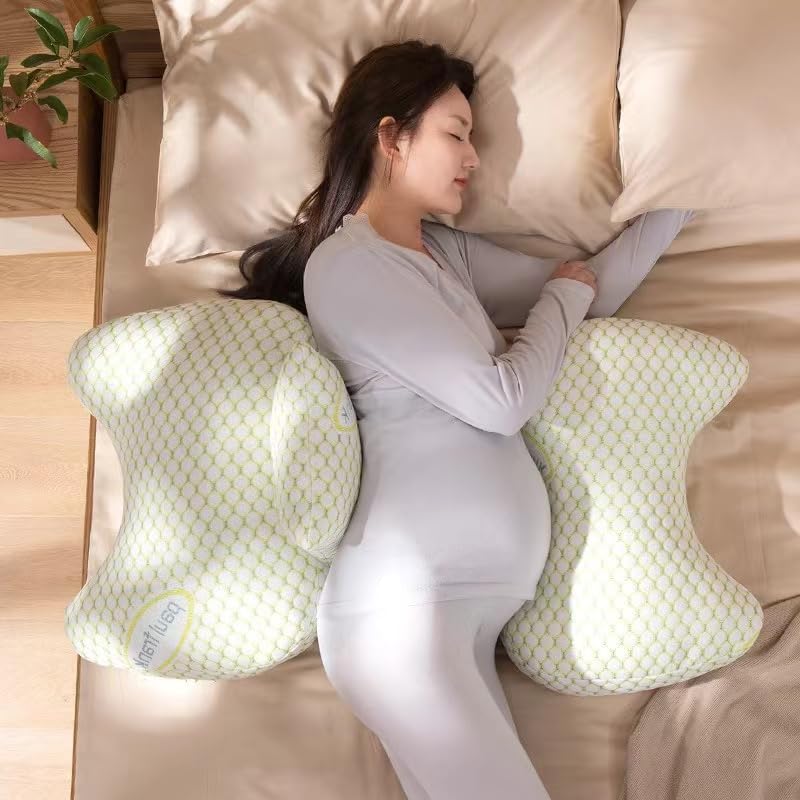 Curvear Modern Maternity Sleep Pillow, U-Shape Pregnancy Support Full Body Cushion for Belly, Waist, Leg, Side Lying Comfort.