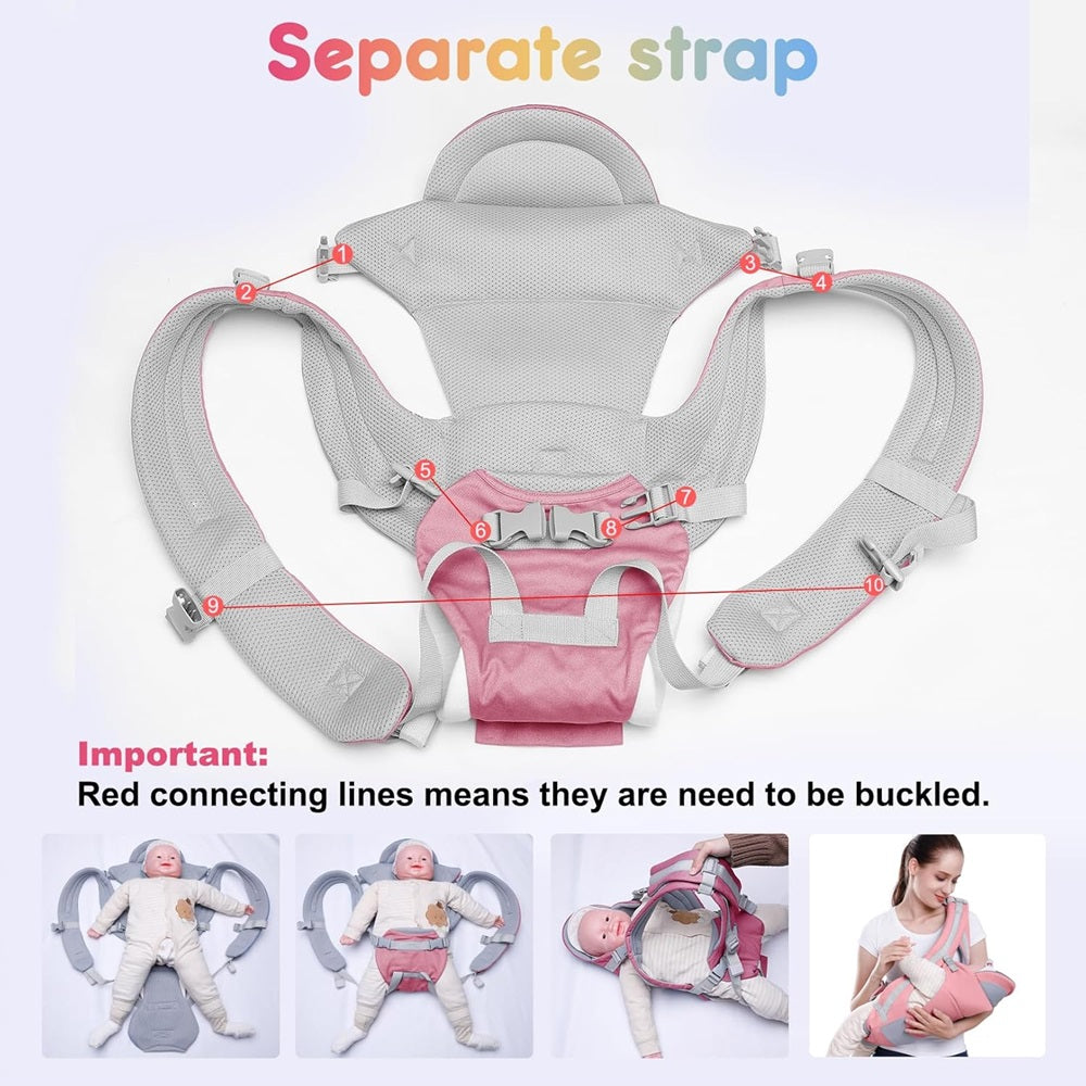 Curvear Baby Carrier Flip 4-in-1 Carrier - Ergonomic, Convertible, face-in and face-Out, Front and Back Carry for Newborns and Older Babies.
