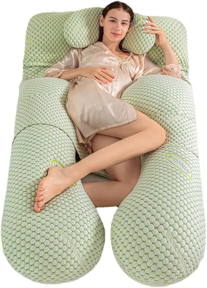 Pillow protection for pregnant women sleeping on the waist side, multi-functional U-shaped full-body pillow, washable pregnancy