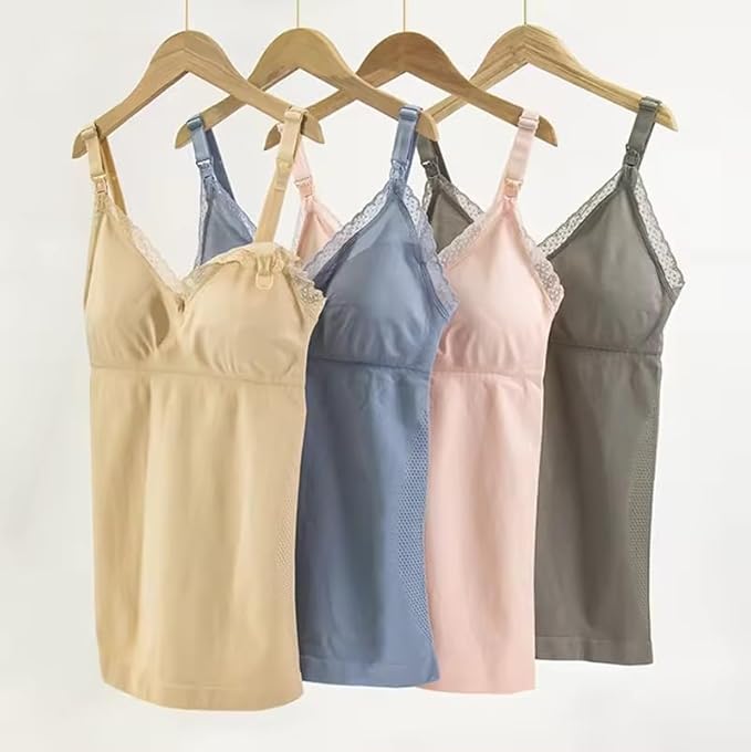 Curvear Nursing Bra Underwear Postpartum Tummy Tuck Body Shaping Suspender Feeding Vest Full Cup Breast Milk Underwear.
