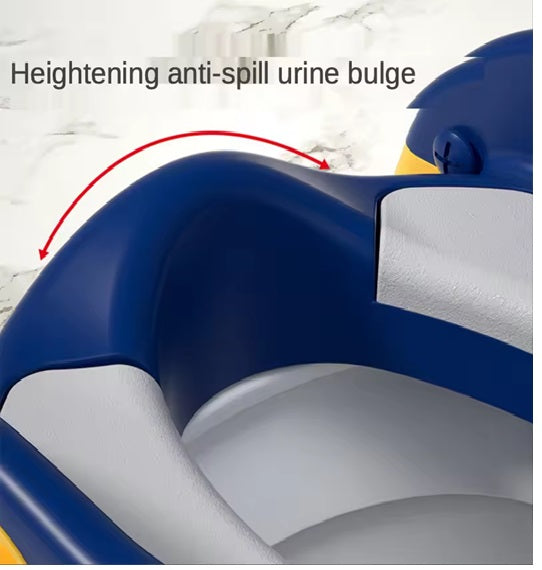 Curvear Potty Seat Urinal for Baby Kids Toilet Training with Adjustable Ladder, Folding Safety Step Stool Chair.