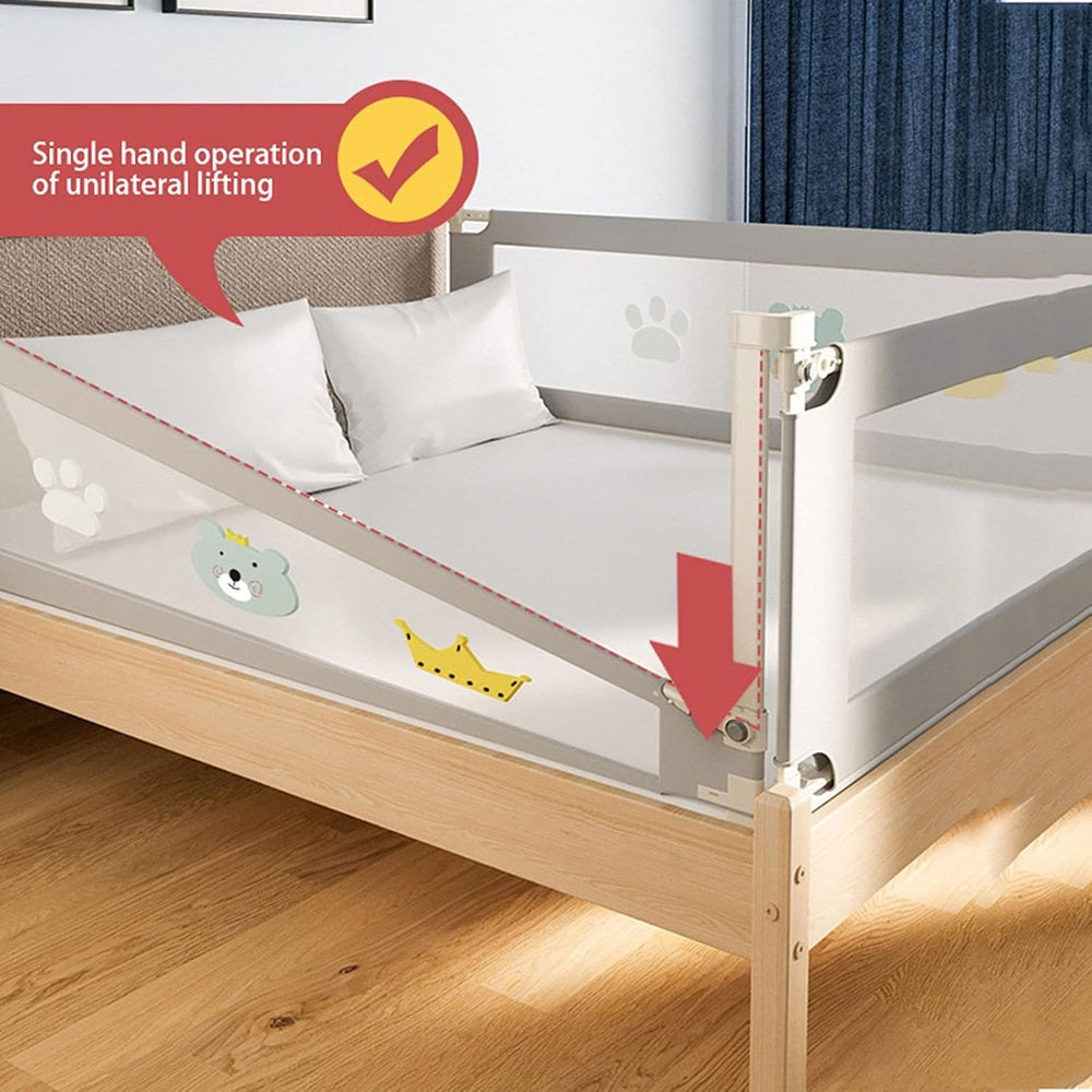 Curvear Baby Safety Bed Rail, Adjustable Child Bedside Barrier for Toddler Protection and Safety