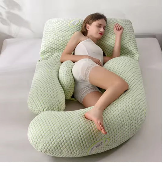 Pillow protection for pregnant women sleeping on the waist side, multi-functional U-shaped full-body pillow, washable pregnancy