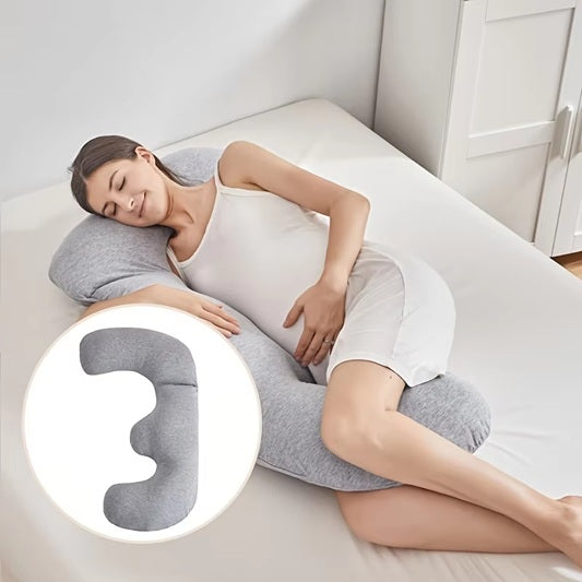 Curvear Pregnancy Pillows Side Sleeping J Shaped Maternity Pillow for Pregnant Women Portable Body Pillow with- Support Head Neck Belly.