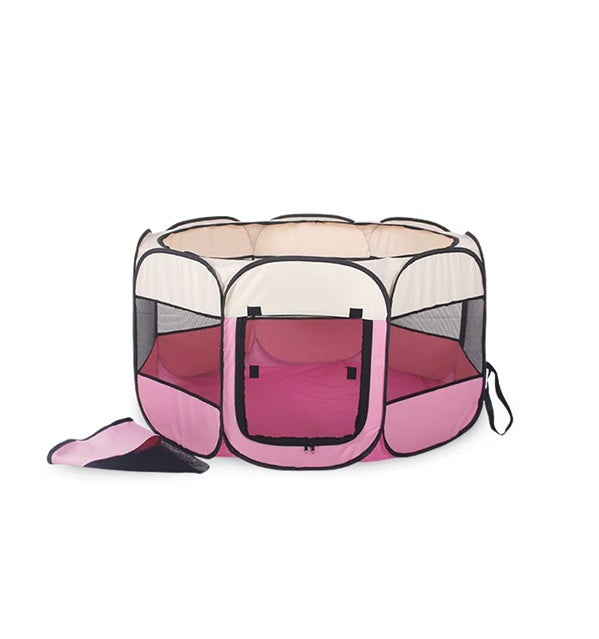 CURVEAR®️ Folding Pet Tent Cage Fence Playpen For Dogs Home Puppy Fence Kennel Kitten House Cage Dog House Pet Exercise Play Cage