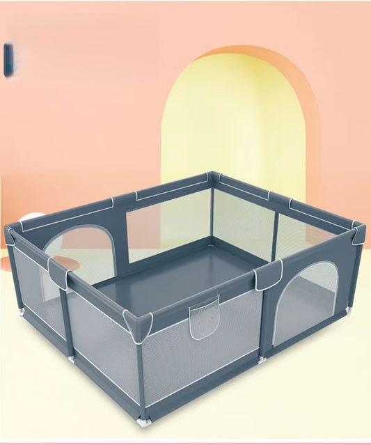 Curvear Baby Playpen, Large Play yard, Indoor & Outdoor Kids Activity Center with Anti-Slip Base, Sturdy Safety Play Yard with Breathable Mesh, Kid's Fence for Infants Toddlers .