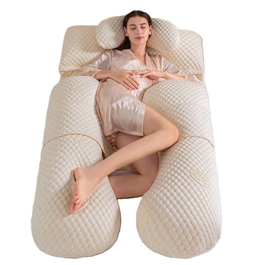 Pillow protection for pregnant women sleeping on the waist side, multi-functional U-shaped full-body pillow, washable pregnancy
