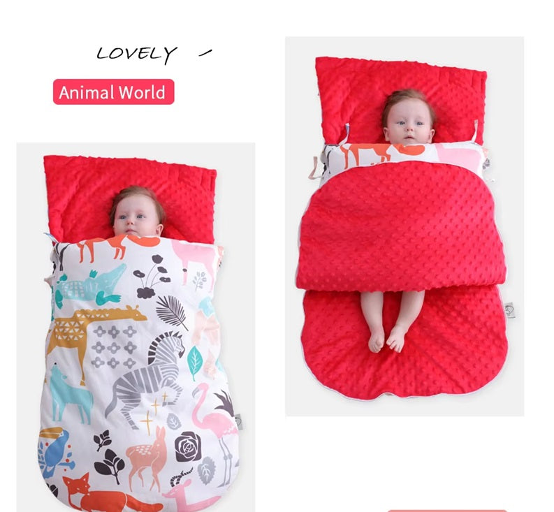 Curvear baby Sleeping Bag Anti-Kick, Safe Cotton Sleep Bag for Infants 0-12 Months, Comfortable, Cute Design for Boys and Girls.