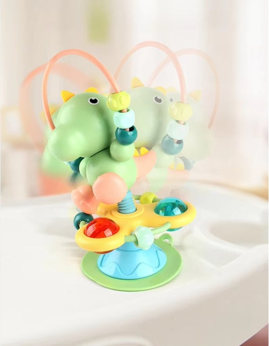 Curvear Baby Animal Rattle Table and Chair Suction Table Rattle Interactive Comfort Gripping Toy for0-3Years Baby Early Education Music.