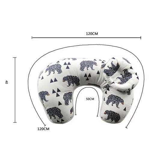 Curvear U shape mon lactation baby head protection nursing pillow avoid babies choking for breast milk.