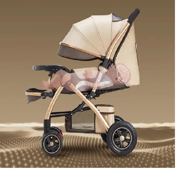 Curvear 0-4 Years Toddler Stroller Reversible Handle Jogger Trolley With Large Storage Basket For 0-4 Years Old Babies Newborn Infant Kid.