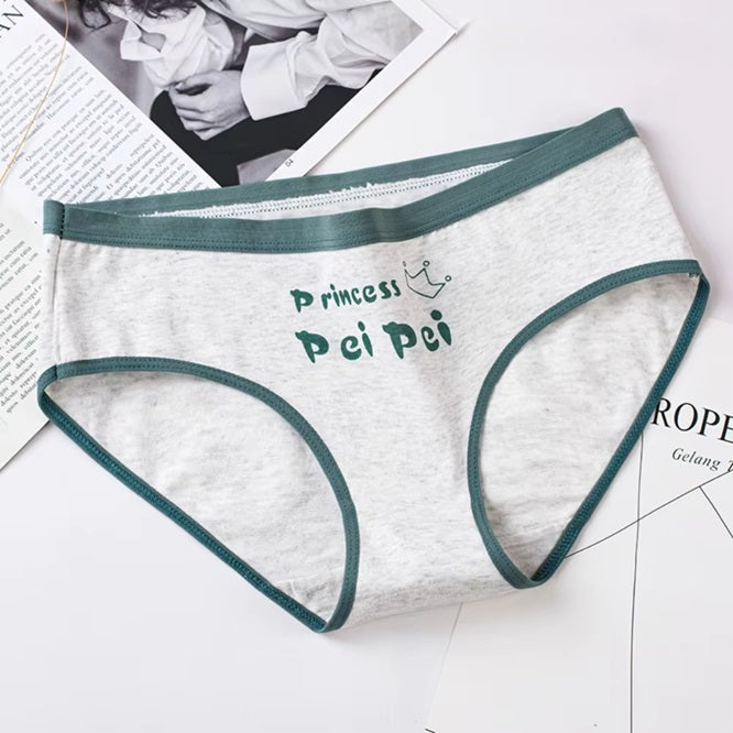 Curvear Styles White Lace Cotton Panties For Girls Women Cute Striped Underwear Mid Waist Soft Breathable Briefs Lingerie. 2 set