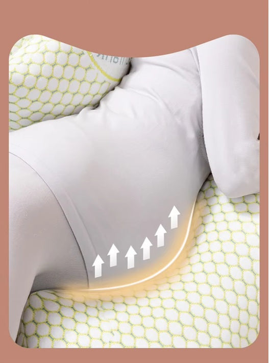 Curvear Modern Maternity Sleep Pillow, U-Shape Pregnancy Support Full Body Cushion for Belly, Waist, Leg, Side Lying Comfort.