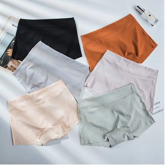 Curvear New Design Seamless Women Underwear Hipster Ice Silk Comfort Boxer Women Silk Panties. 2 piece