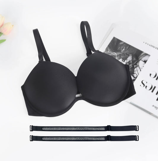 Curvear Women Everyday Sexy Bra 1/2 Cups Underwire Padded Adjusted Convertible Push Up Bras Seamless Bra.