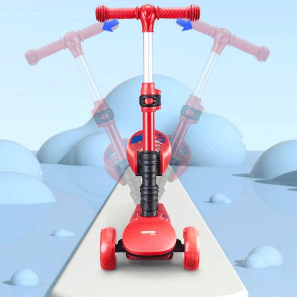 CURVEAR®️3 In 1 Kid Adjustable Kick Scooter Foldable Seat Flashing 3 wheels Step Scooters Children City Roller Skateboard Gifts For Kids