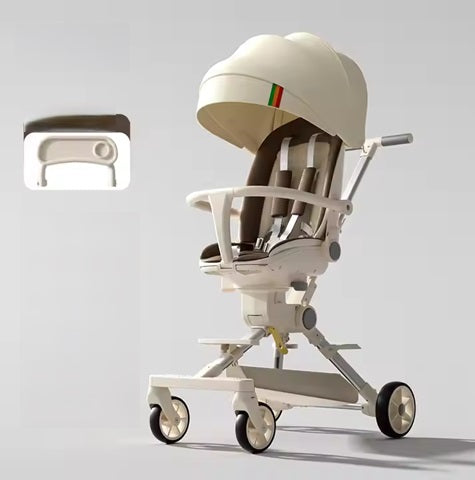 Curvear Lightweight Baby Stroller, Compact Stroller with One-Hand Fold, 360° Rotating Seat & Multi-Position Tilt Toddler Stroller, Convenient Travel Stroller.