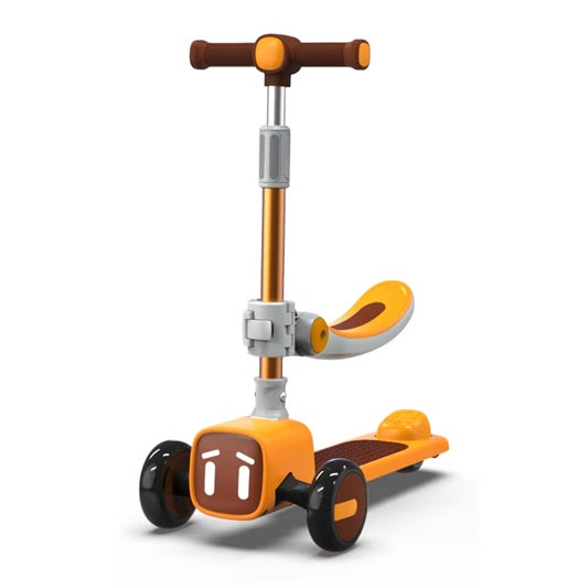Curvear Unbreakable & Never Fall Down 2-in-1 Scooters Kids 3 Wheel Kick Scooter for Boys Girls Ages 3-8, Adjustable Height & Removable Seat, Widened Non-Slip Deck, More Safer for Beginner Toddlers.